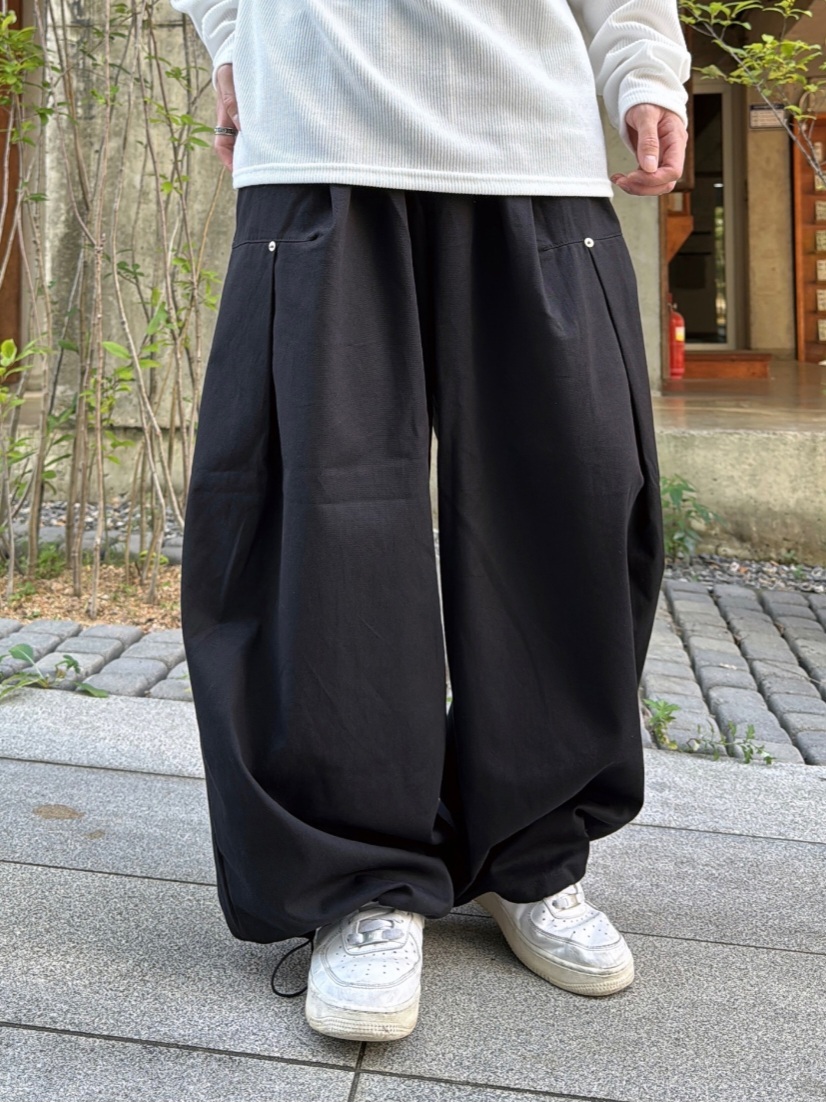 鉚釘褶襉工作褲