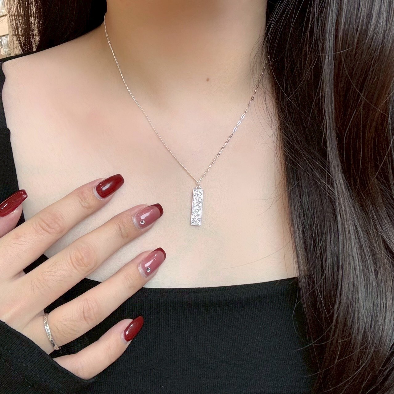 公主請發財|碎碎冰足銀項鍊