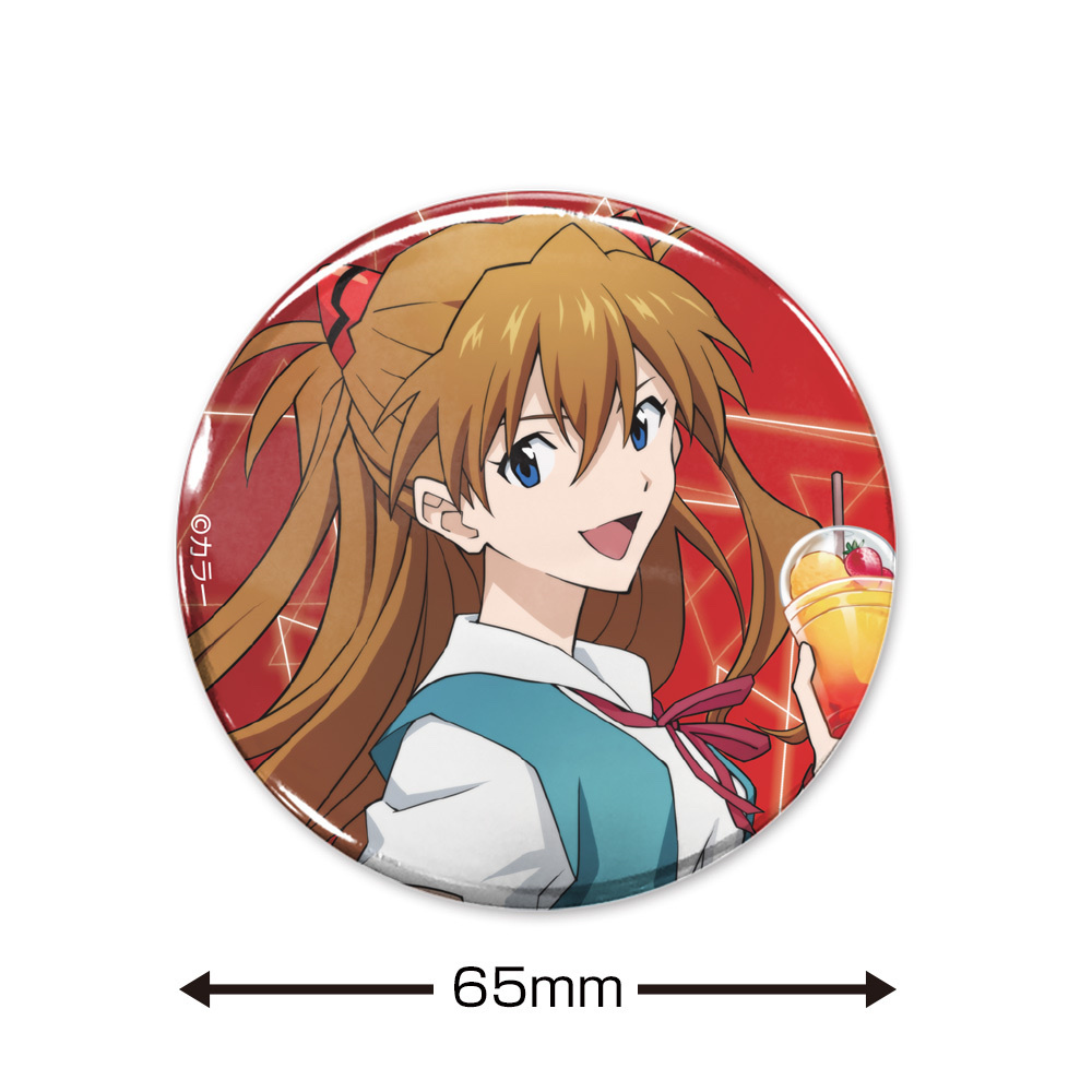Cospa 1201 描き下ろし 式波・アスカ・ラングレー 65mm缶バッジ 制服Ver. [EVANGELION] 襟章