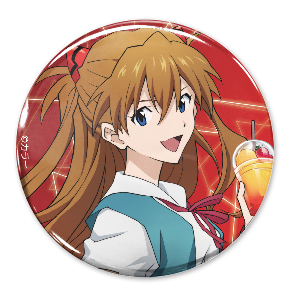 Cospa 1201 描き下ろし 式波・アスカ・ラングレー 65mm缶バッジ 制服Ver. [EVANGELION] 襟章