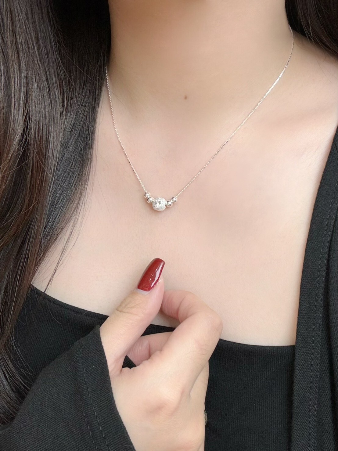 時來運轉|滿天星轉運珠足銀項鍊