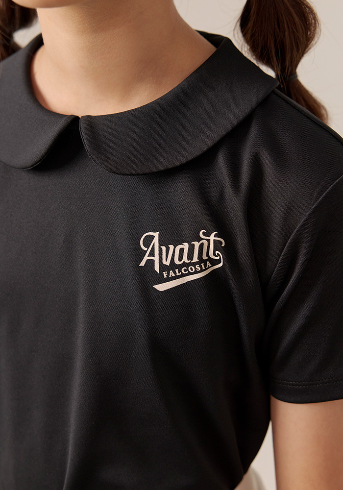 Avant Falcosia  花瓣領上衣-墨黑