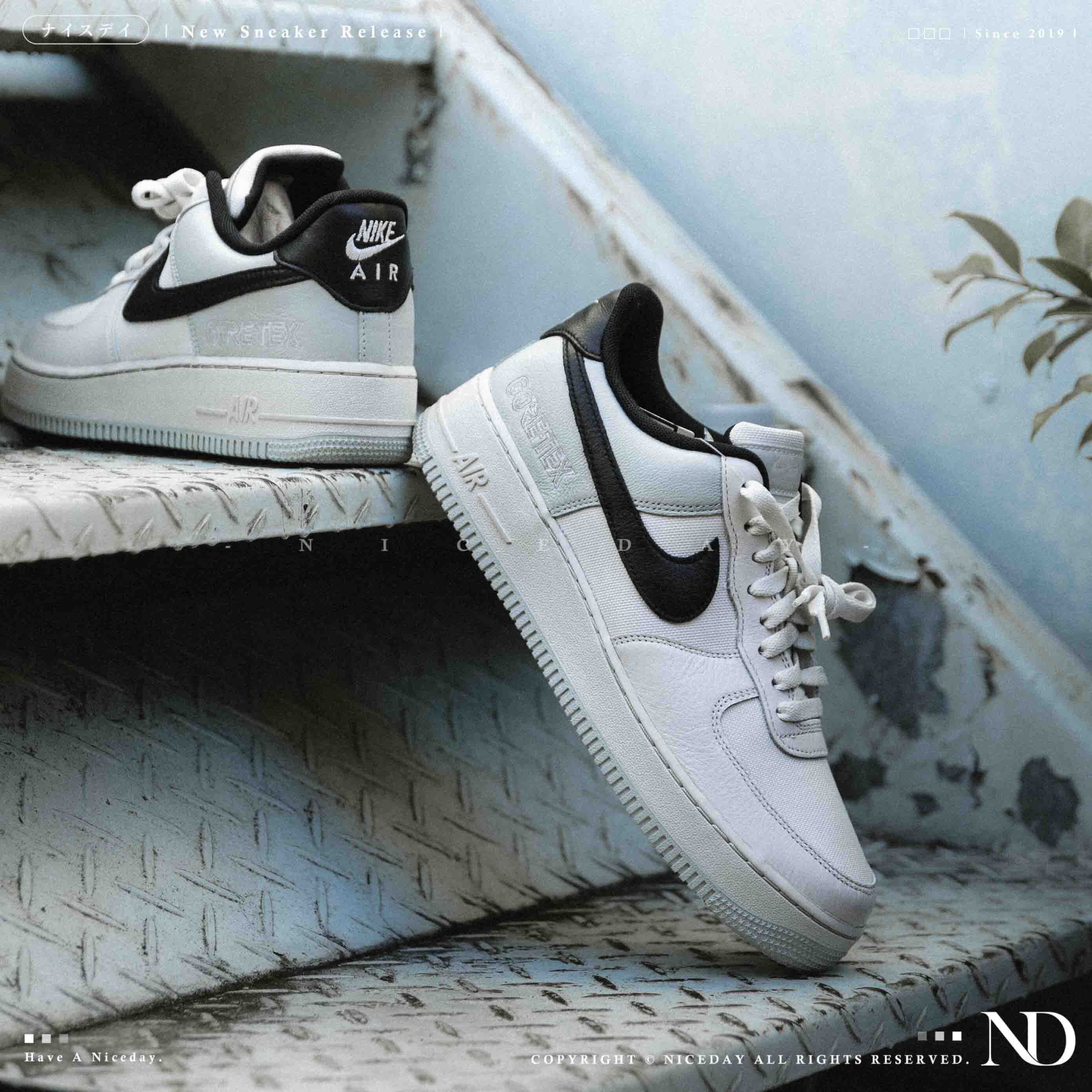 NICEDAY 現貨 Nike Air Force 1 Low GORE-TEX Phantom 防水 黑白 白黑 水藍 男鞋 CK2630-004