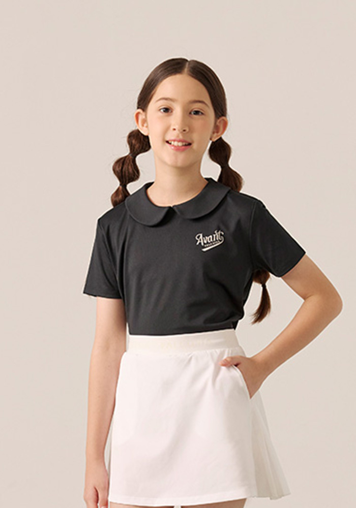 Avant Falcosia  花瓣領上衣-墨黑