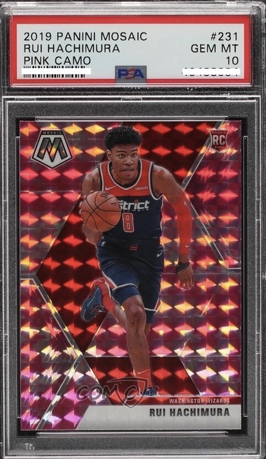 2019 PANINI MOSAIC #231 RUI HACHIMURA PINK CAMO【PSA 10】八村壘
