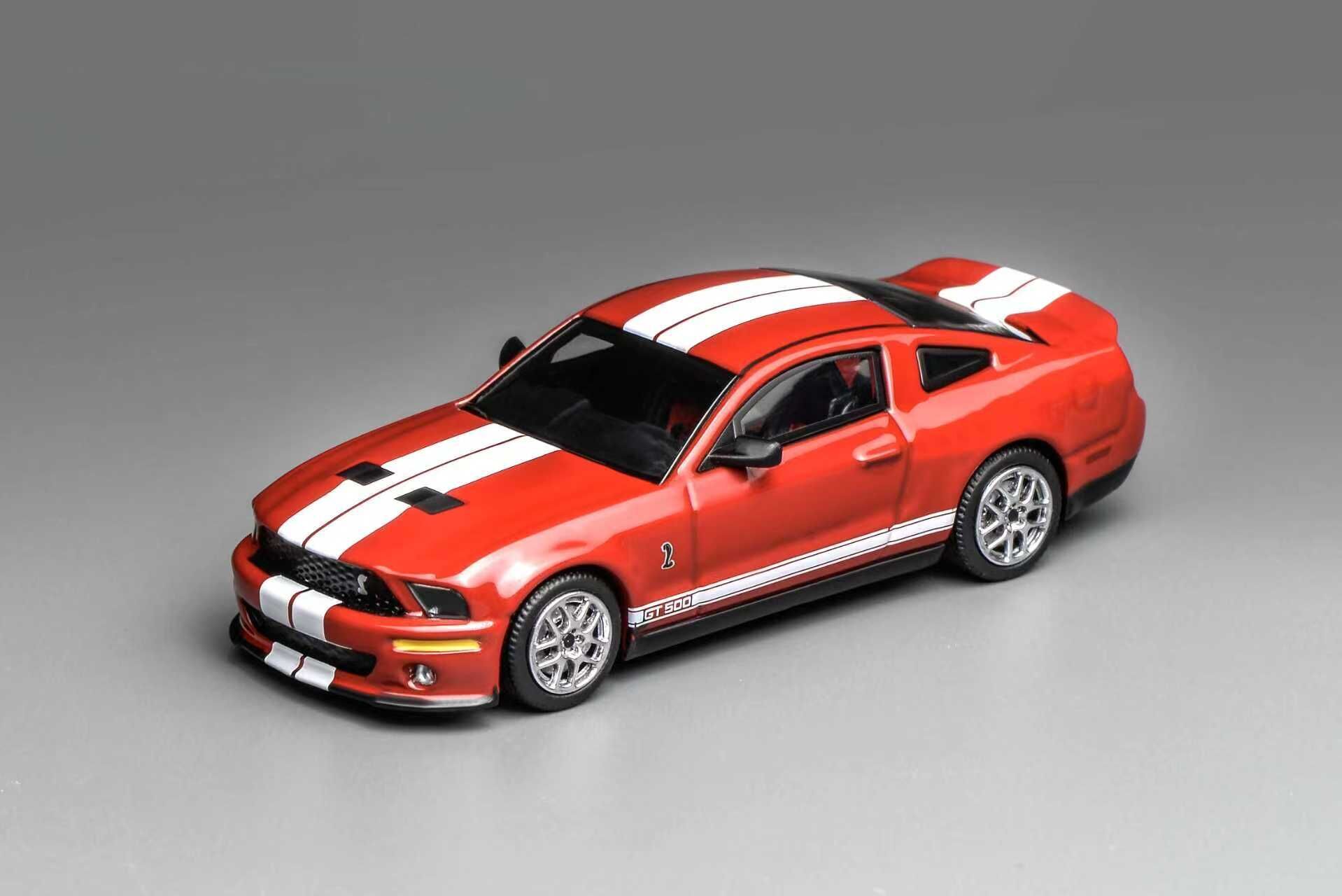 PO-$130 * MOTORHELIX * 1:64 FORD SHELBY MUSTANG GT500 2007 RED