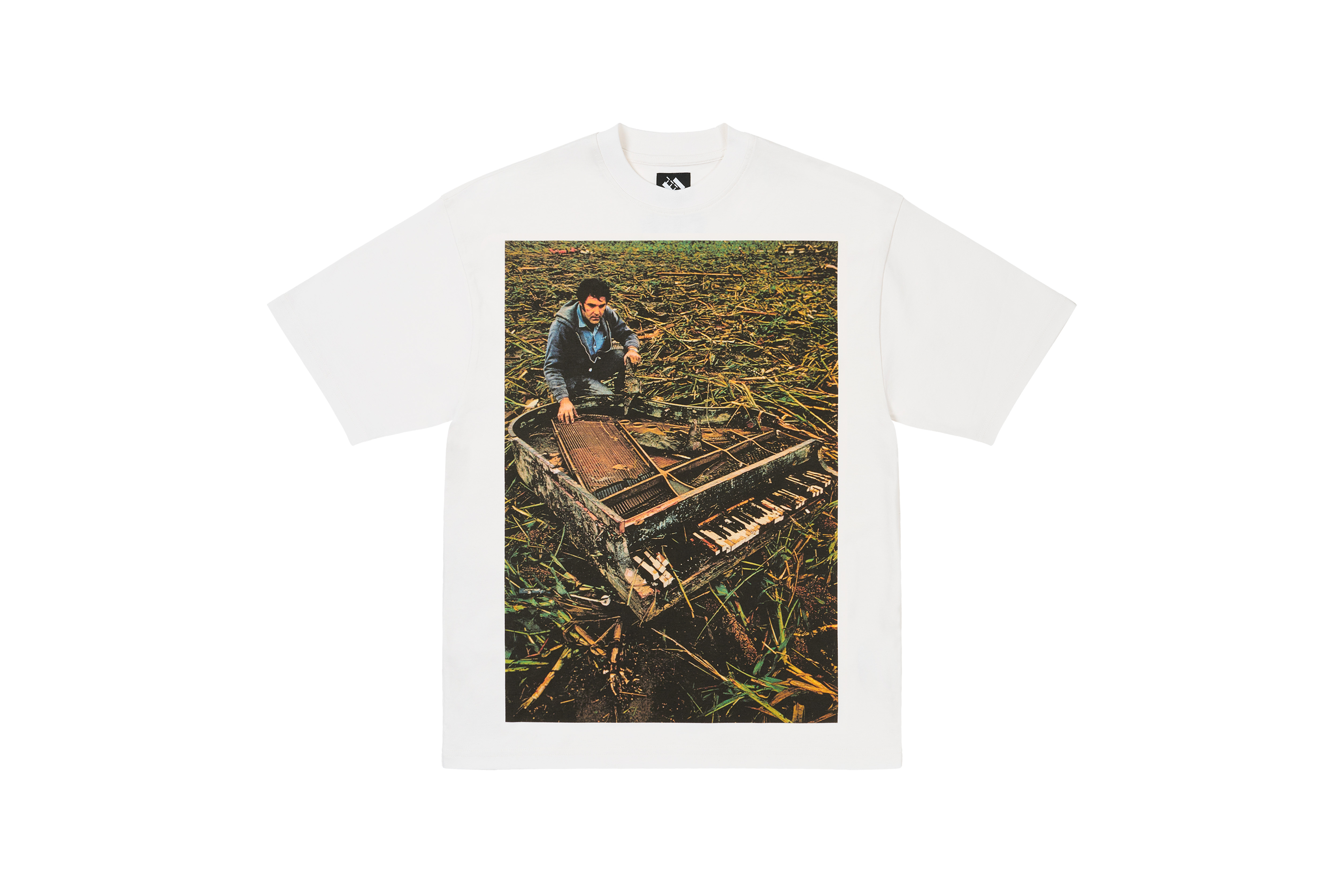 THE TRILOGY TAPES "TTT PIANO STORM T-SHIRT" (WHITE)