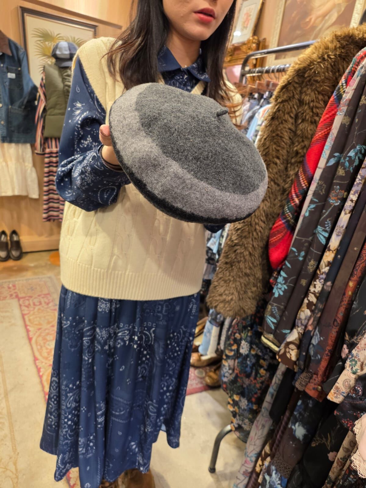 KM5246 羊毛氈畫家貝雷帽