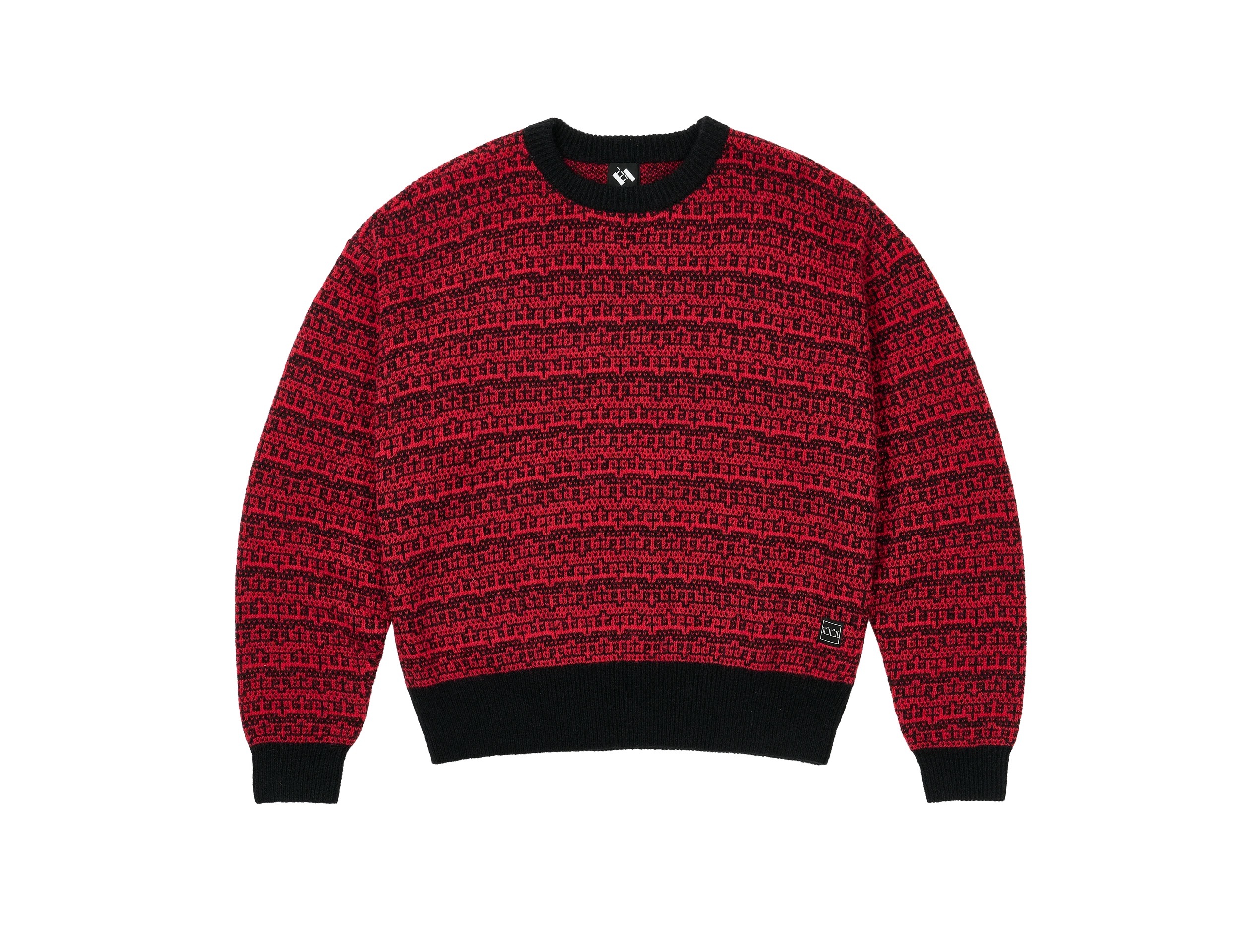 THE TRILOGY TAPES "SHADOW MULTIPLE KNIT " (CARMINE RED / BLACK)