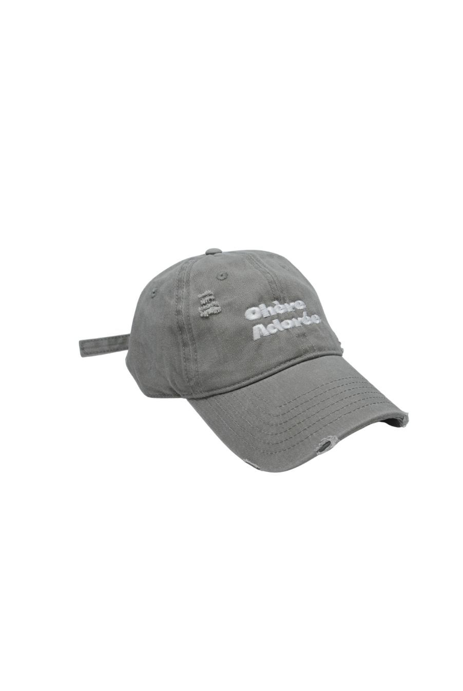 洗破刺繡帽－亮灰