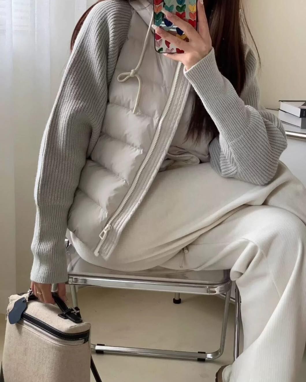 【親膚舒適的連帽鋪棉背心針織外套】(現貨)