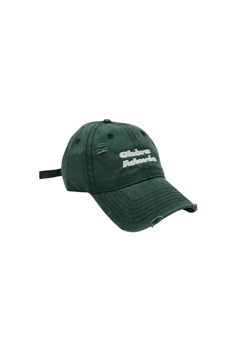 洗破刺繡帽－水洗綠