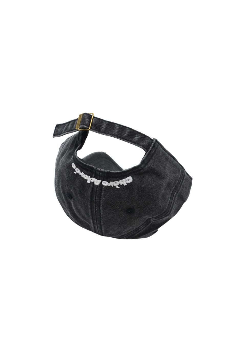 洗破刺繡帽－水洗黑