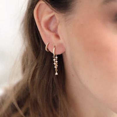 1WK0708-306 WAEKURA Earrings Noam - Single Gold (A-LX-E)