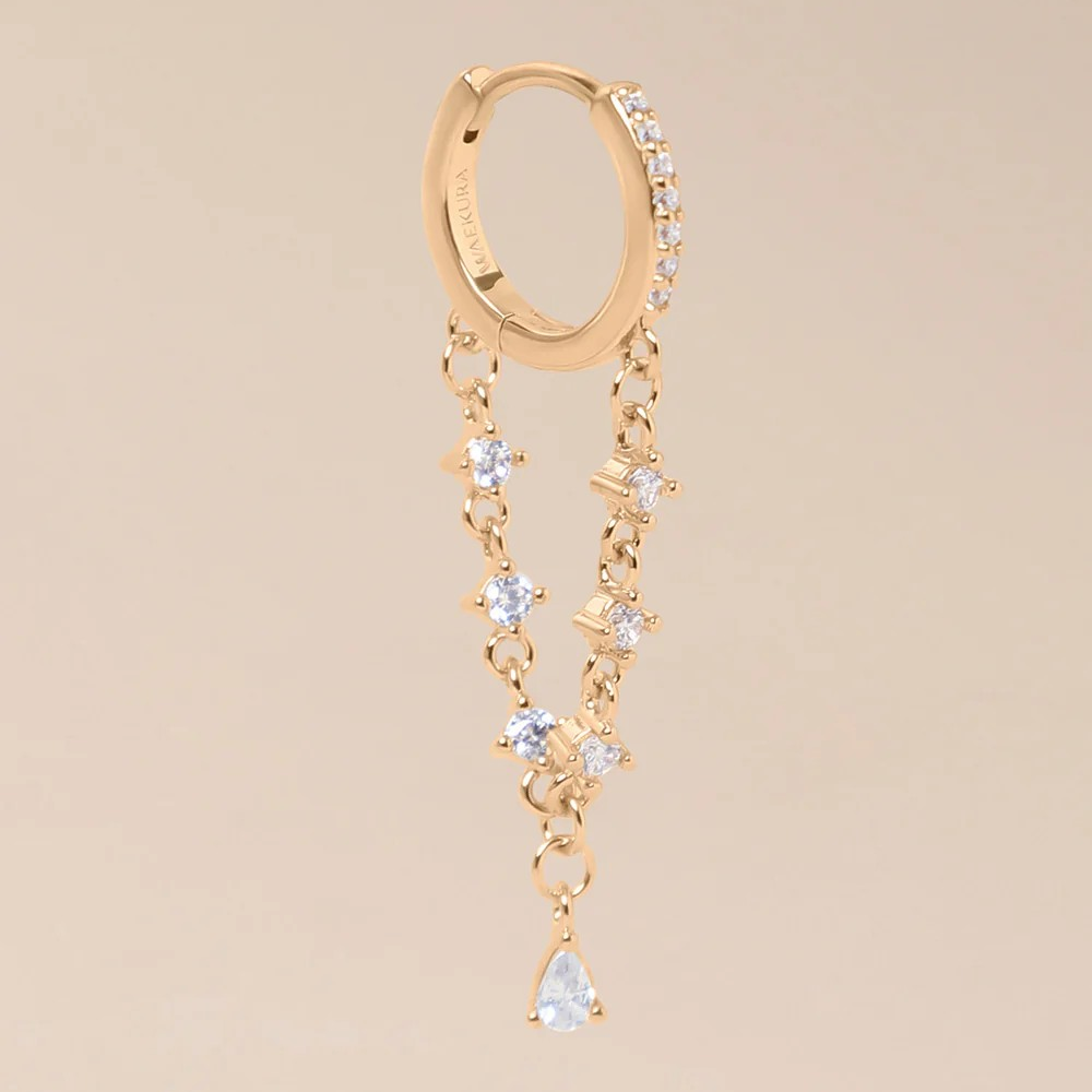 1WK0708-306 WAEKURA Earrings Noam - Single Gold (A-LX-E)