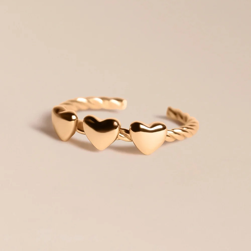 1WK0708-313 WAEKURA Ring Sacha Triple Gold (A-LX-E)