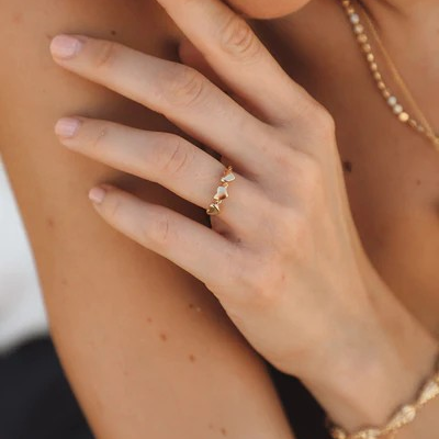 1WK0708-313 WAEKURA Ring Sacha Triple Gold (A-LX-E)