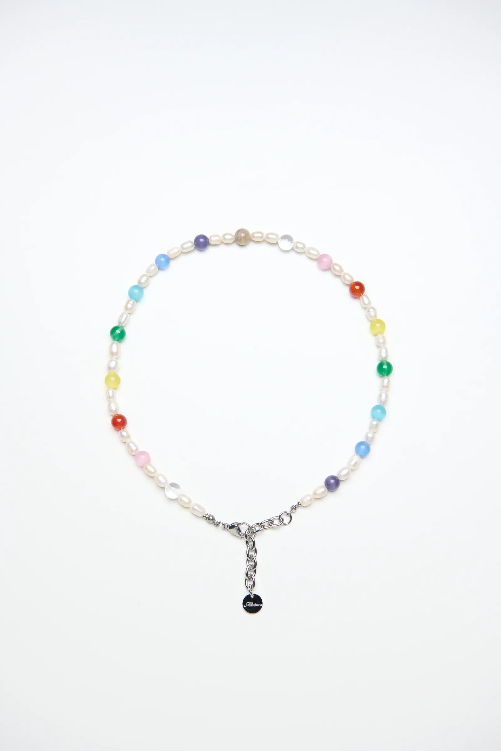 MP036 多彩天然石淡水珍珠項鍊