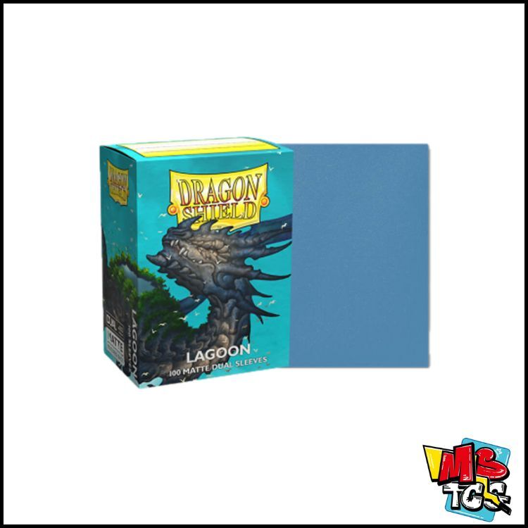 Dragon Shield Standard Size Sleeves (63x88mm) - Clear Lagoon MATTE DUAL (100)