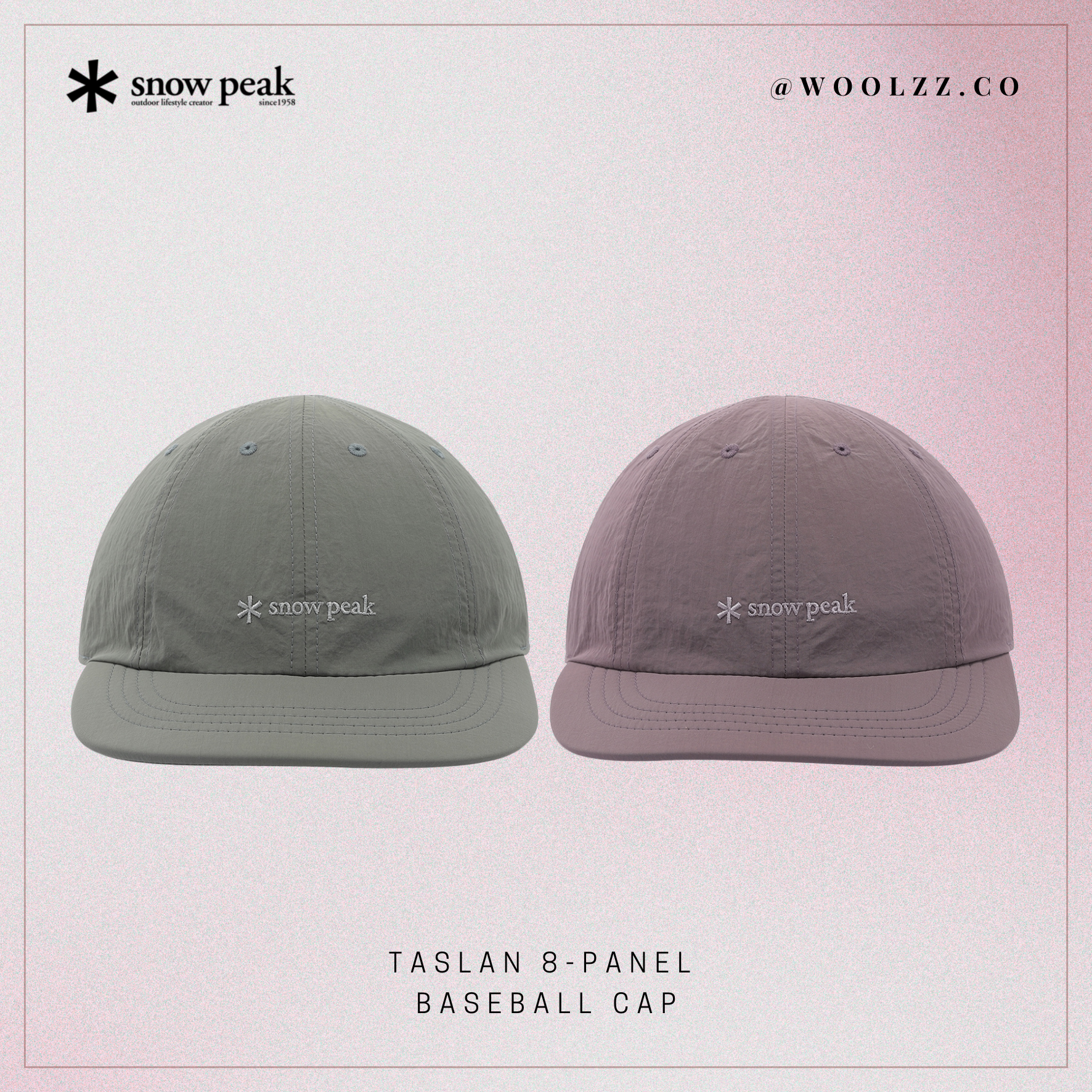 Snow Peak 塔斯蘭 8片式棒球帽 S25ZUF-BC72