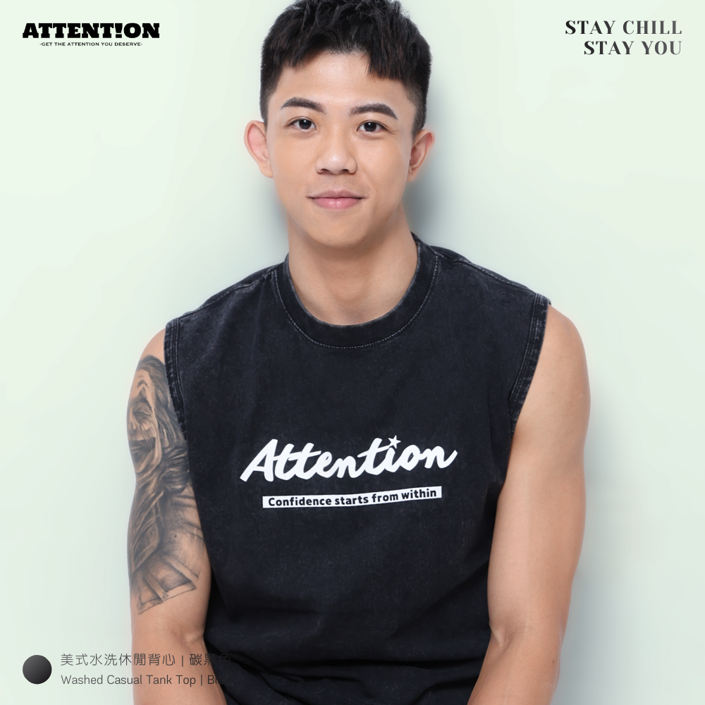 精選新品！美式水洗休閒背心【碳黑色】