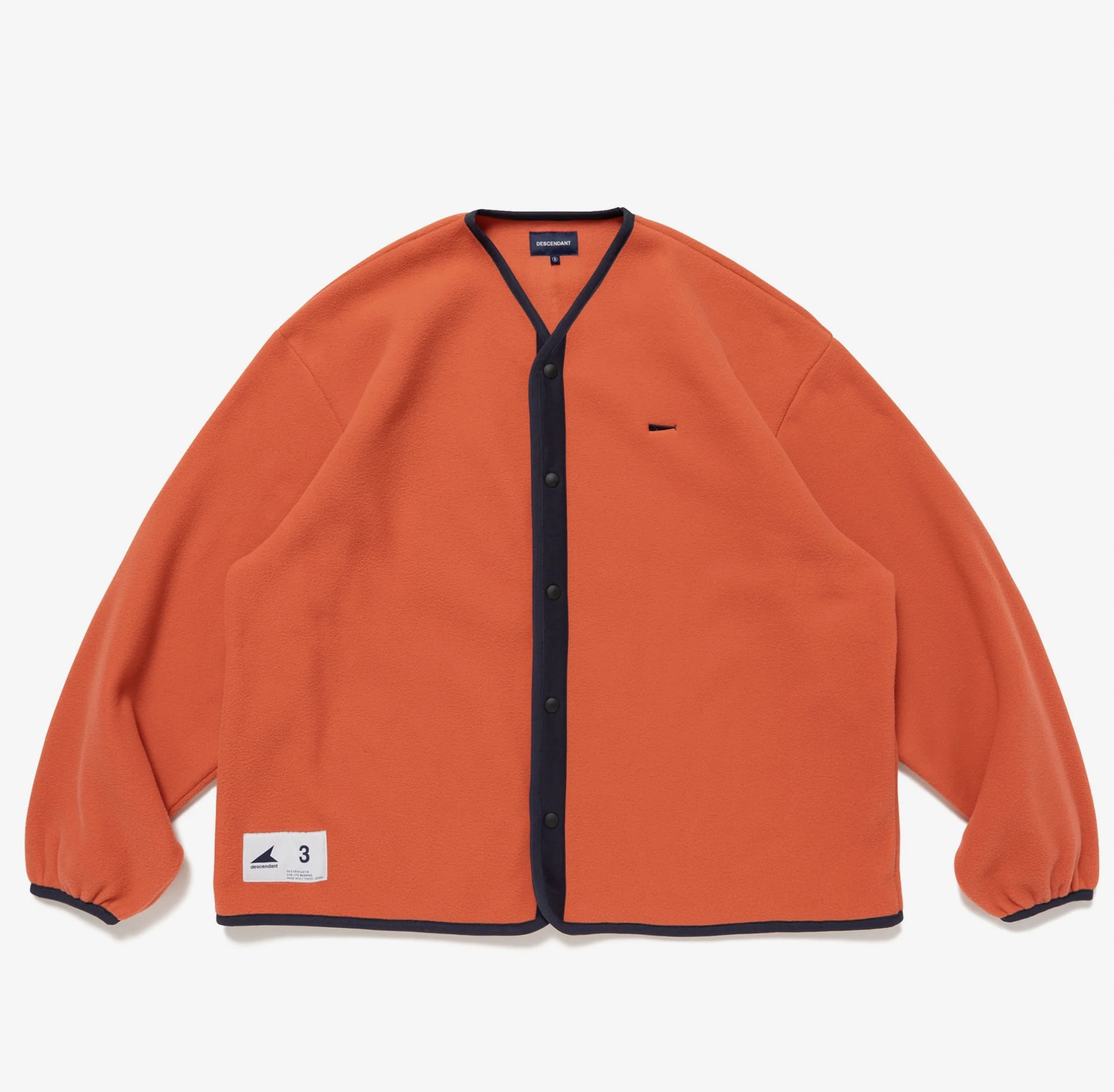 [現貨] DESCENDANT FW25 KNOT FLEECE CARDIGAN | (BLACK / BROWN / ORANGE)