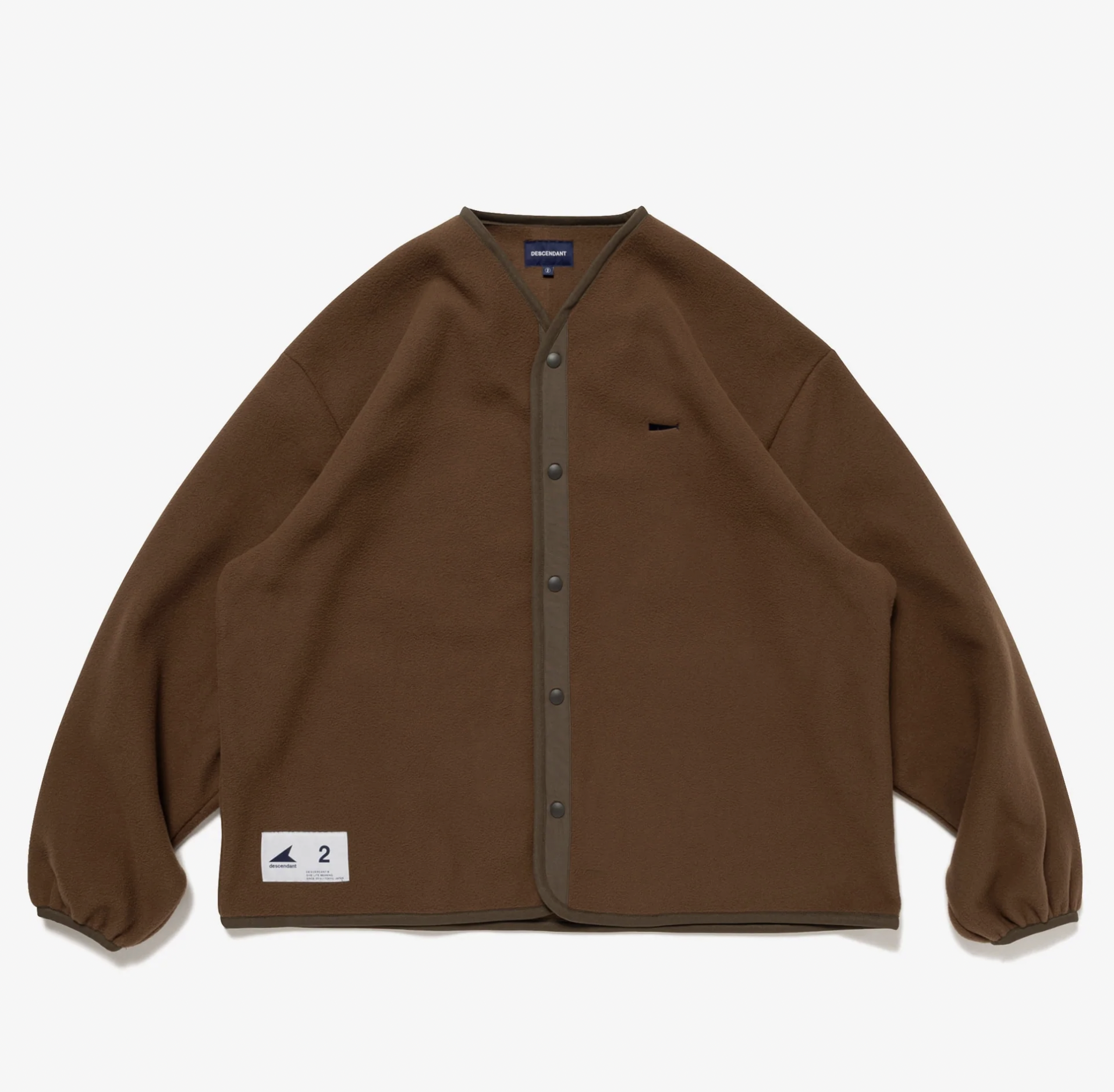 DESCENDANT FW25 KNOT FLEECE CARDIGAN