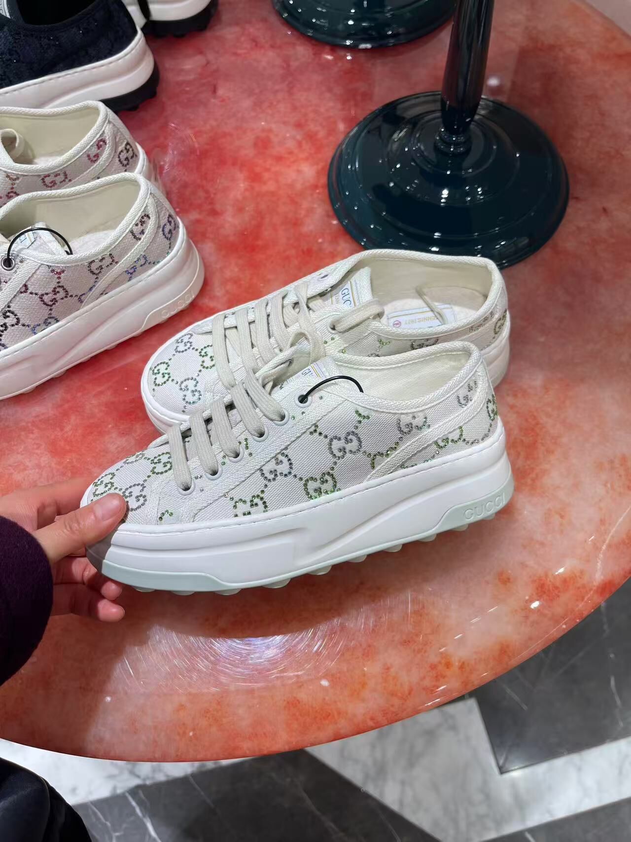 Gucci Tennis Canvas sneakers Cream 810569