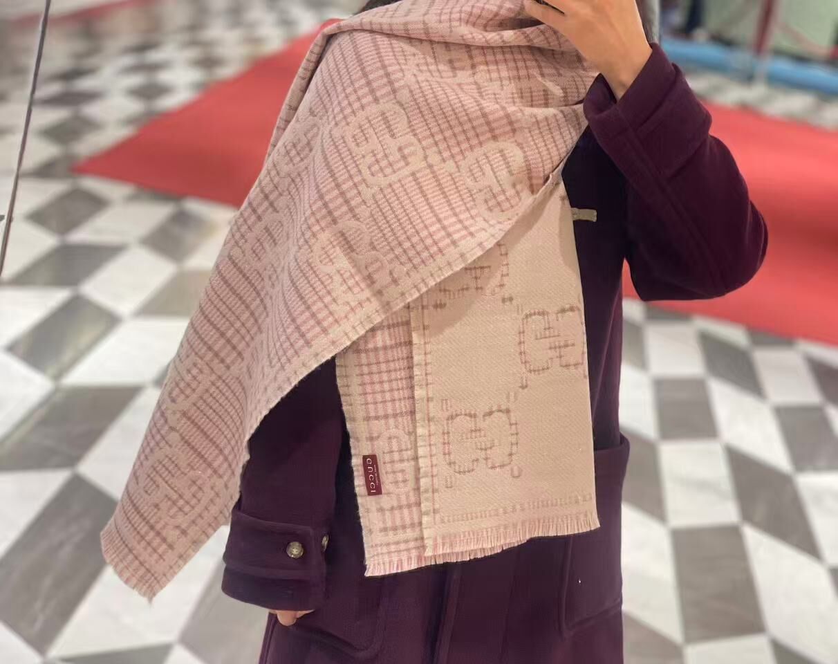 Gucci GG patern scarf pink 774419