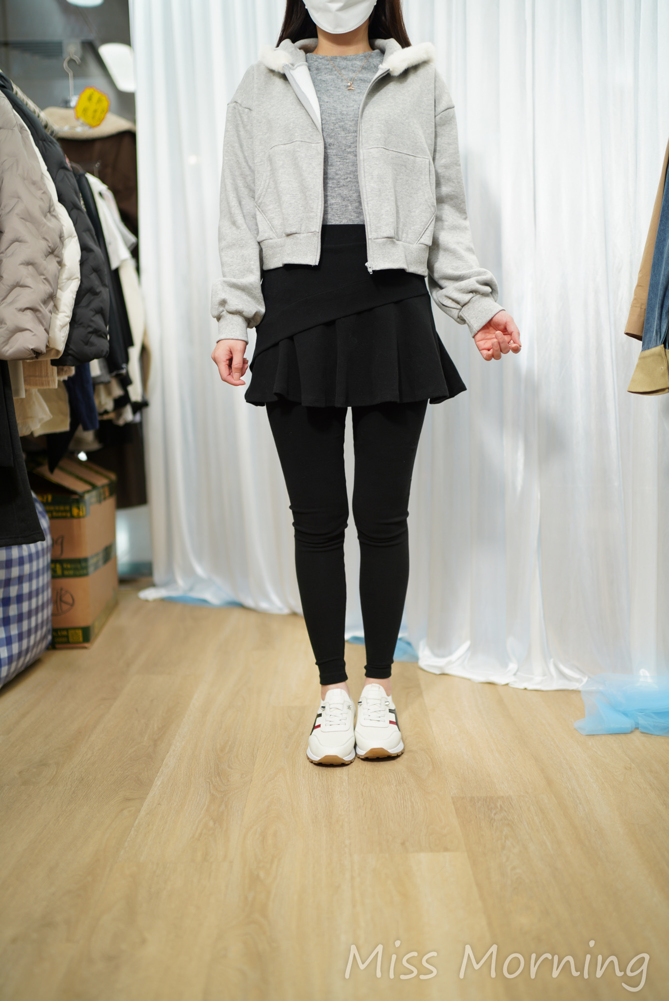 薄絨底毛毛領小外套(14936)