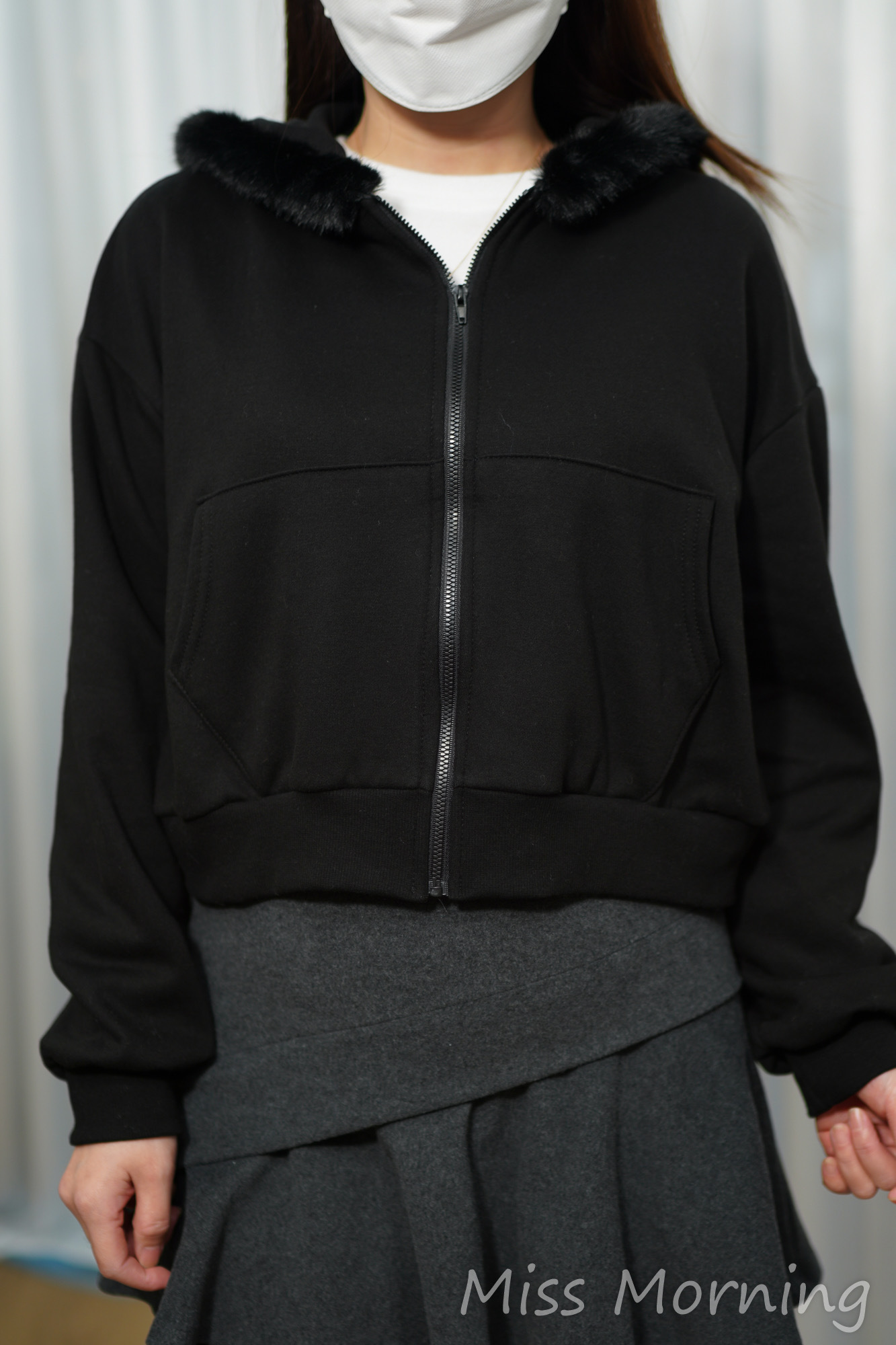 薄絨底毛毛領小外套(14936)