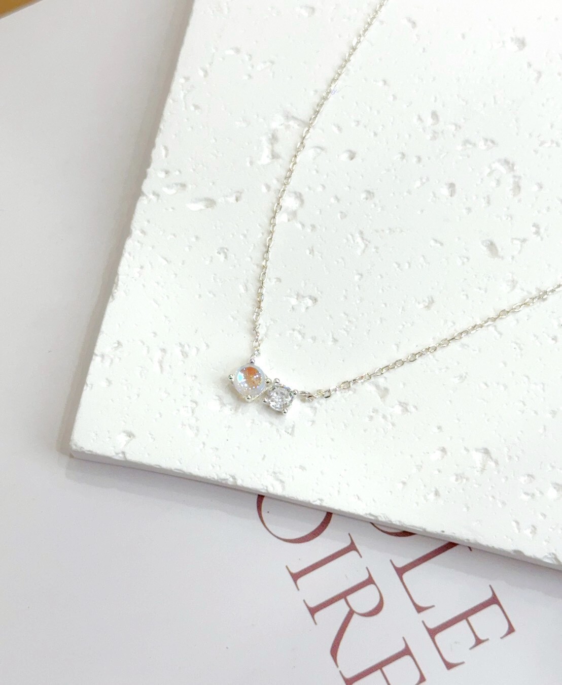 琉璃鋯石純銀項鍊