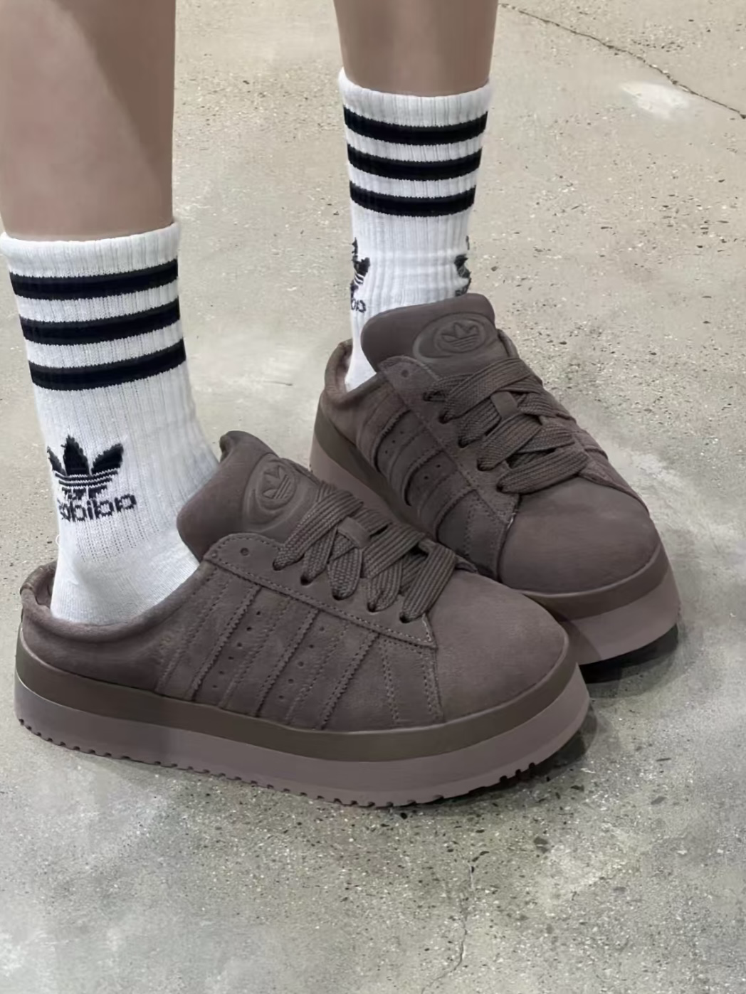 Adidas originals CAMPUS 0Os 麵包鞋 毛毛 棕色 JR3731