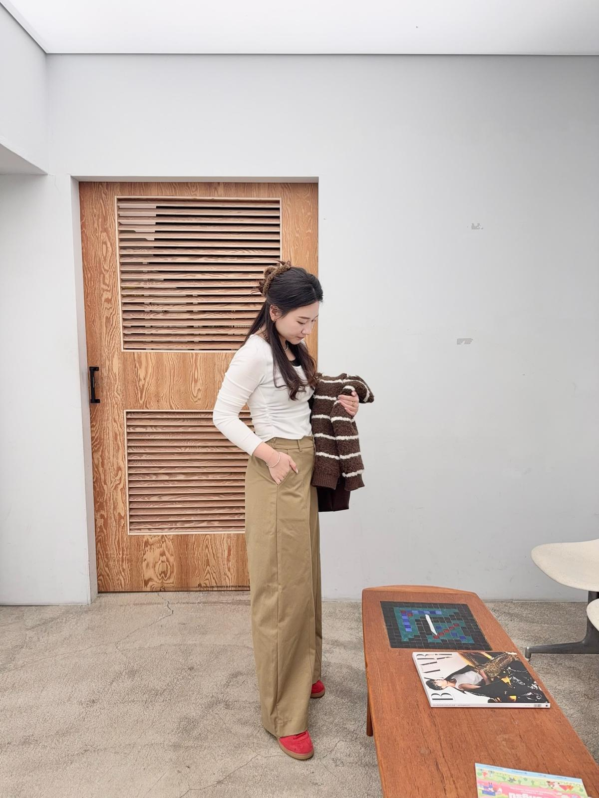 顯瘦直線直筒闊褲