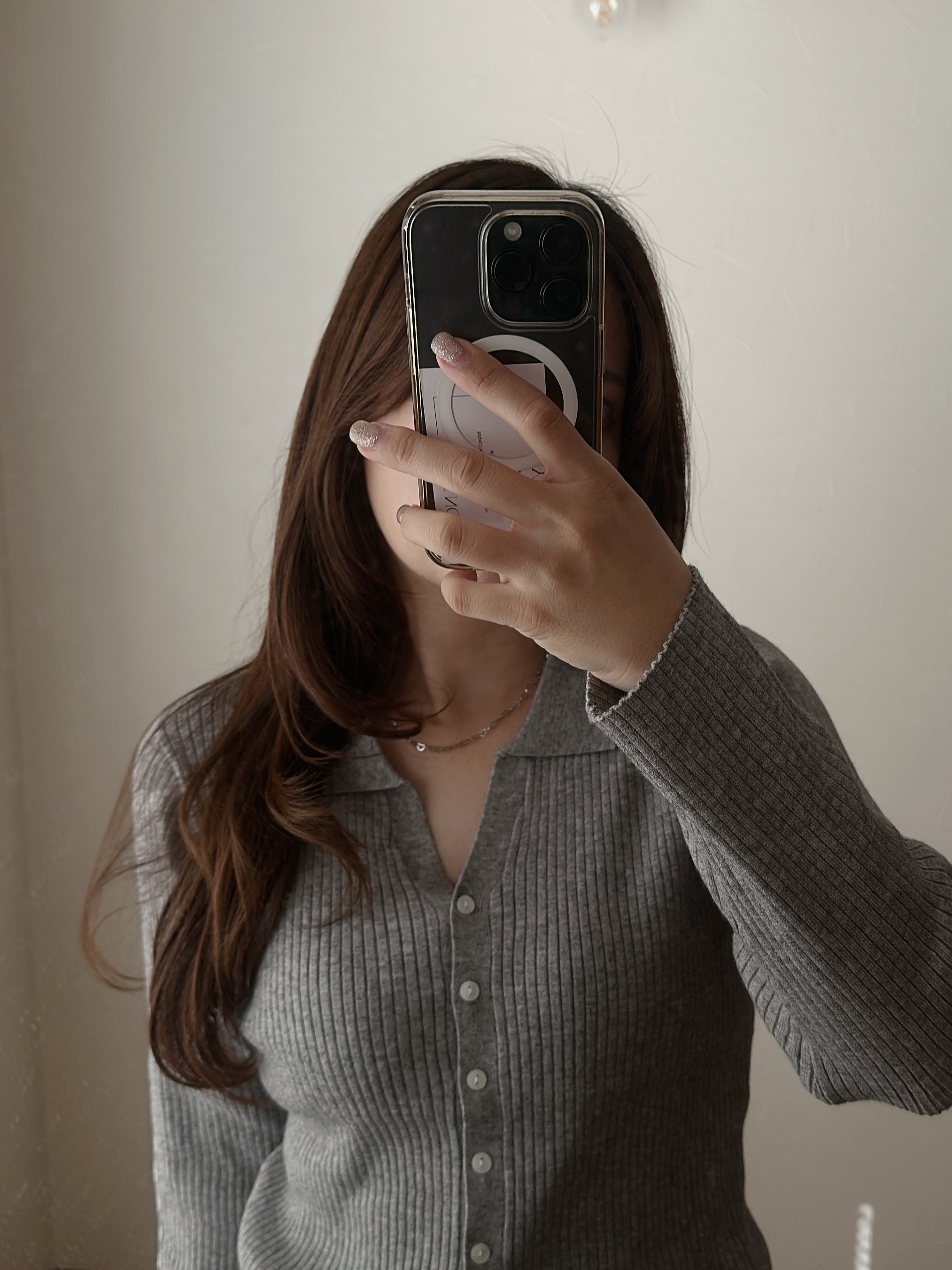 SS heart heart necklace