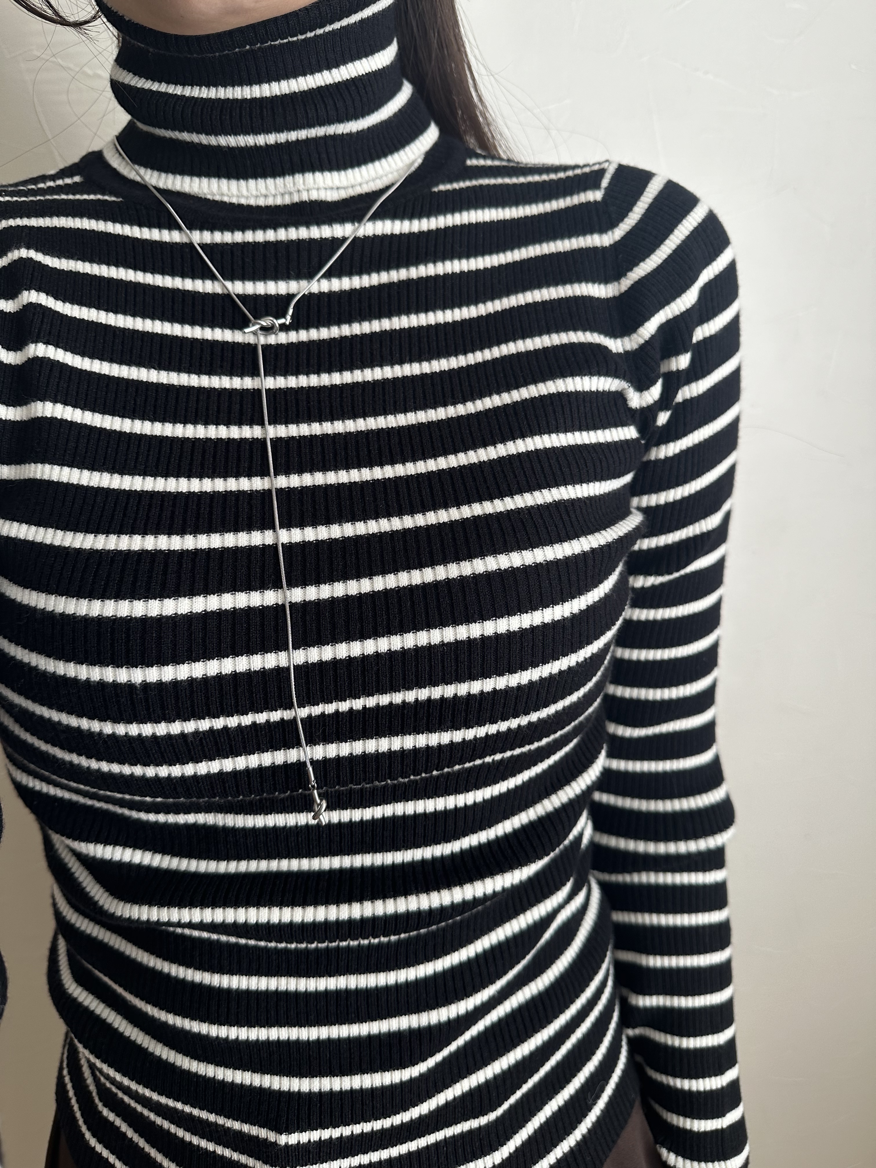 rope knot long necklace