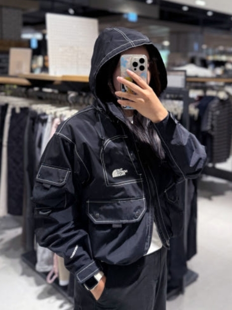 【OWN】The North Face 連帽外套 防風防水 露營 戶外 登山 DRYVENT 女生 黑色 石綠 橘紅