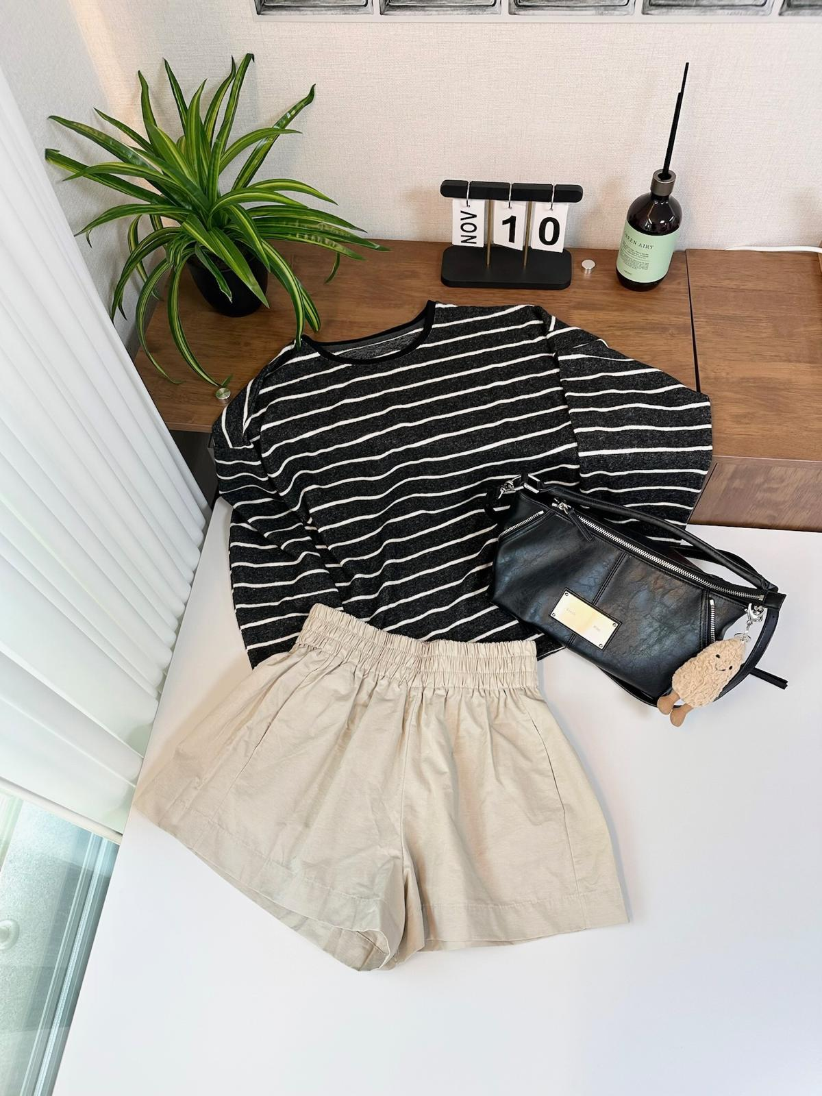 闊闊橡筋短褲(杏色)