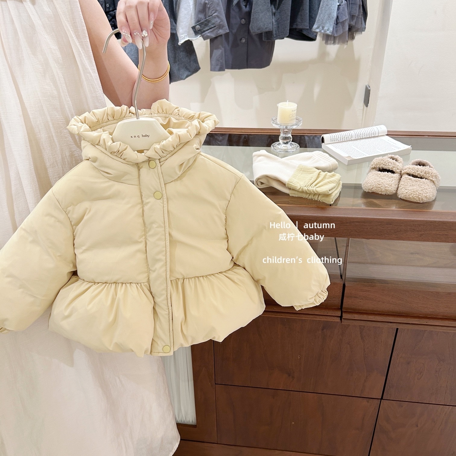 可愛爆擊!!加厚保暖花苞棉外套