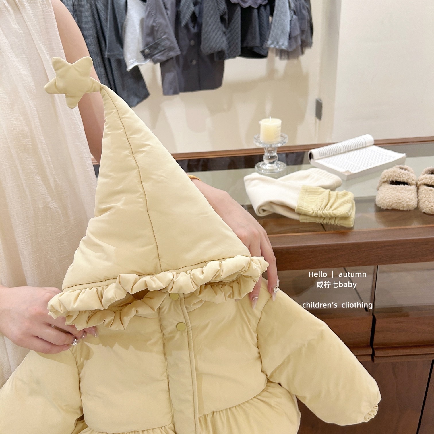 可愛爆擊!!加厚保暖花苞棉外套