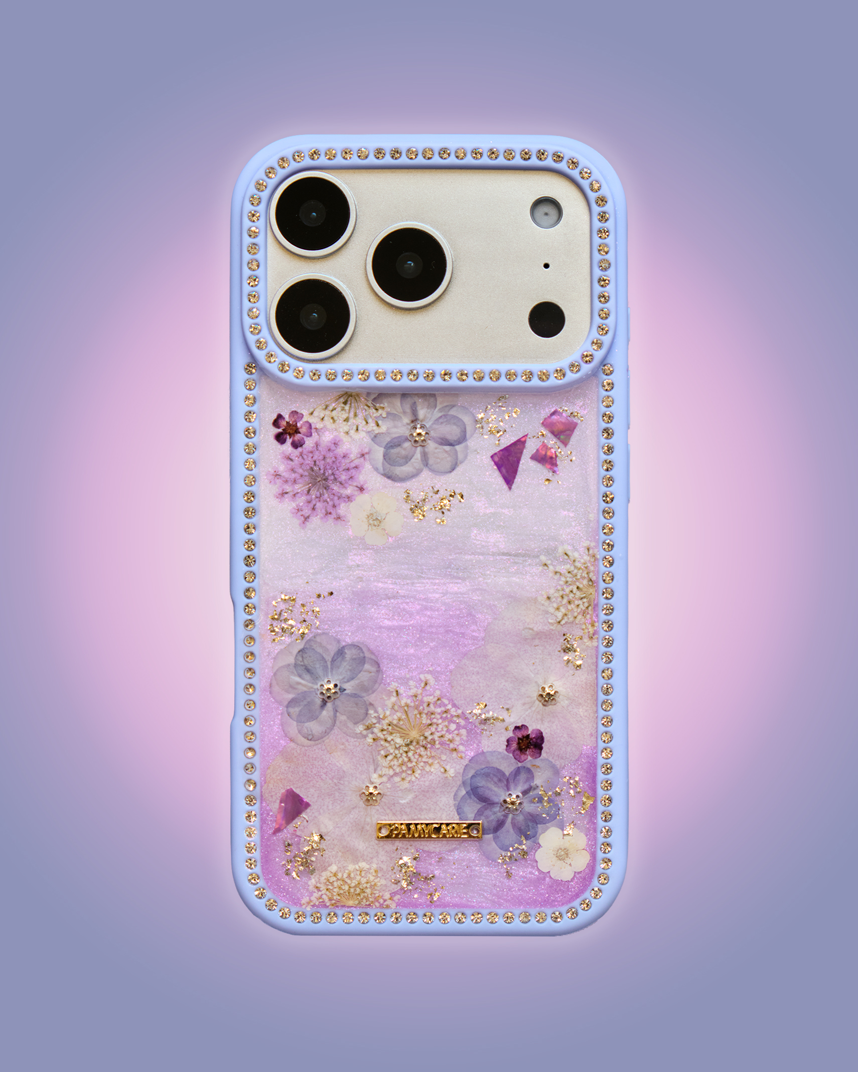 Lilac Petalfall Pressed Flower Resin Phone Case
