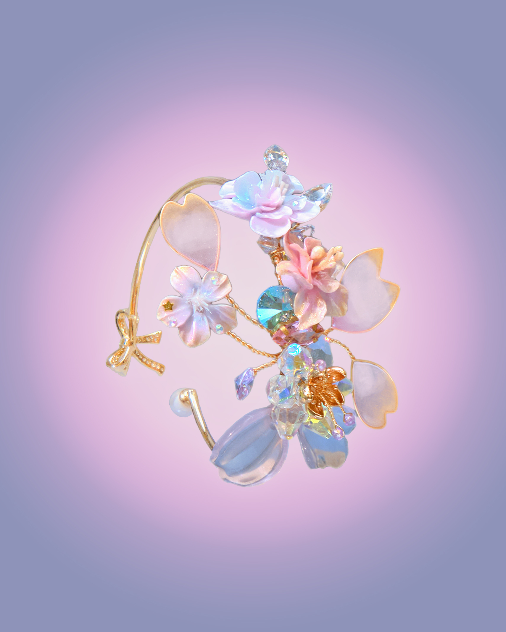 Sweetness of Memory Plum Flower Bangle