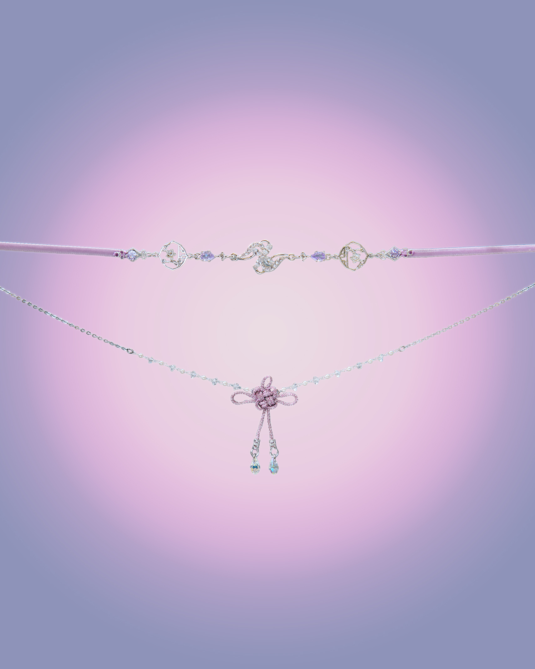 Firstlight Lilac Knot Velvet Chocker