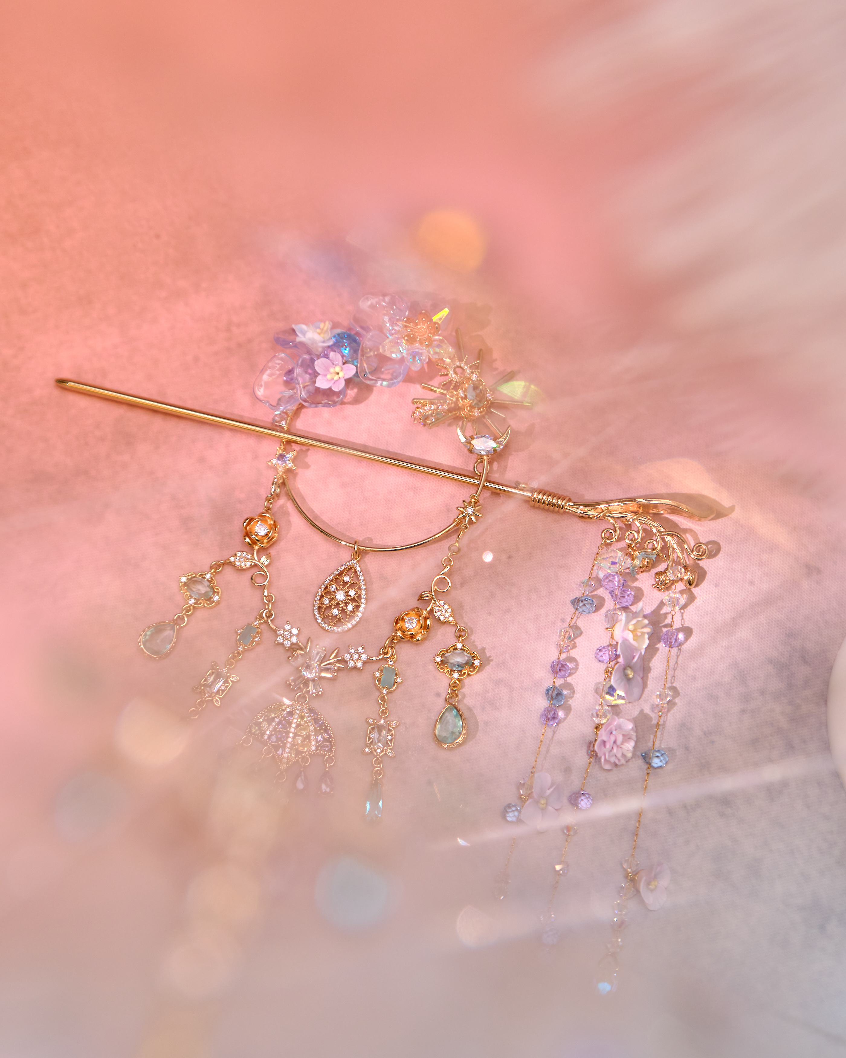 Star Whisper Gemstone Hairpin Set