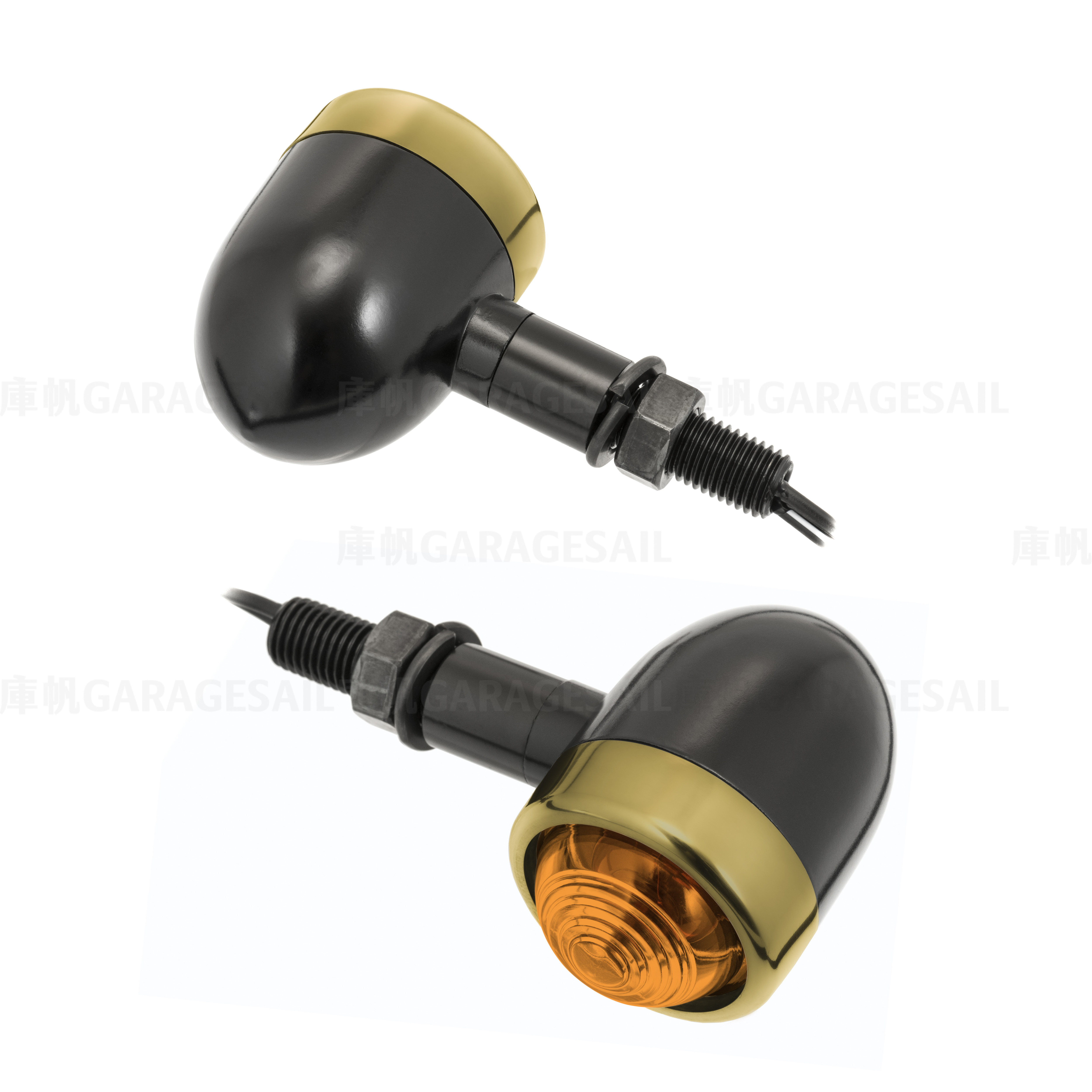 方向燈 小圓子彈 亮黑黃銅框