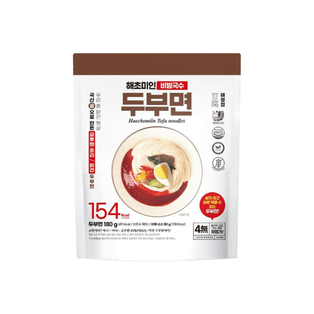 Haechomiin Instant Tofu Noodles with Korean Cold Bibim Noodles Sauce (230g) (164303)