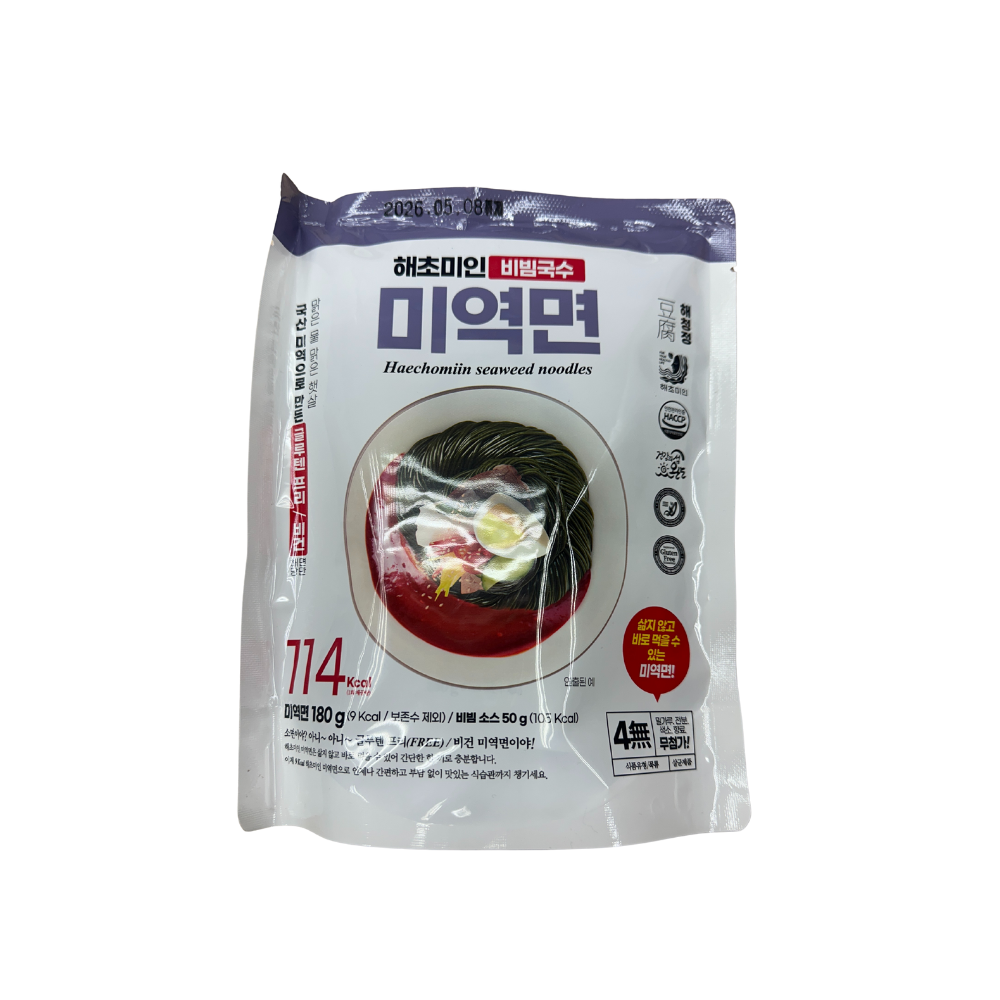 Haechomiin Instant Seaweed Noodles with Korean Cold Bibim Noodles Sauce (230g) (164305)