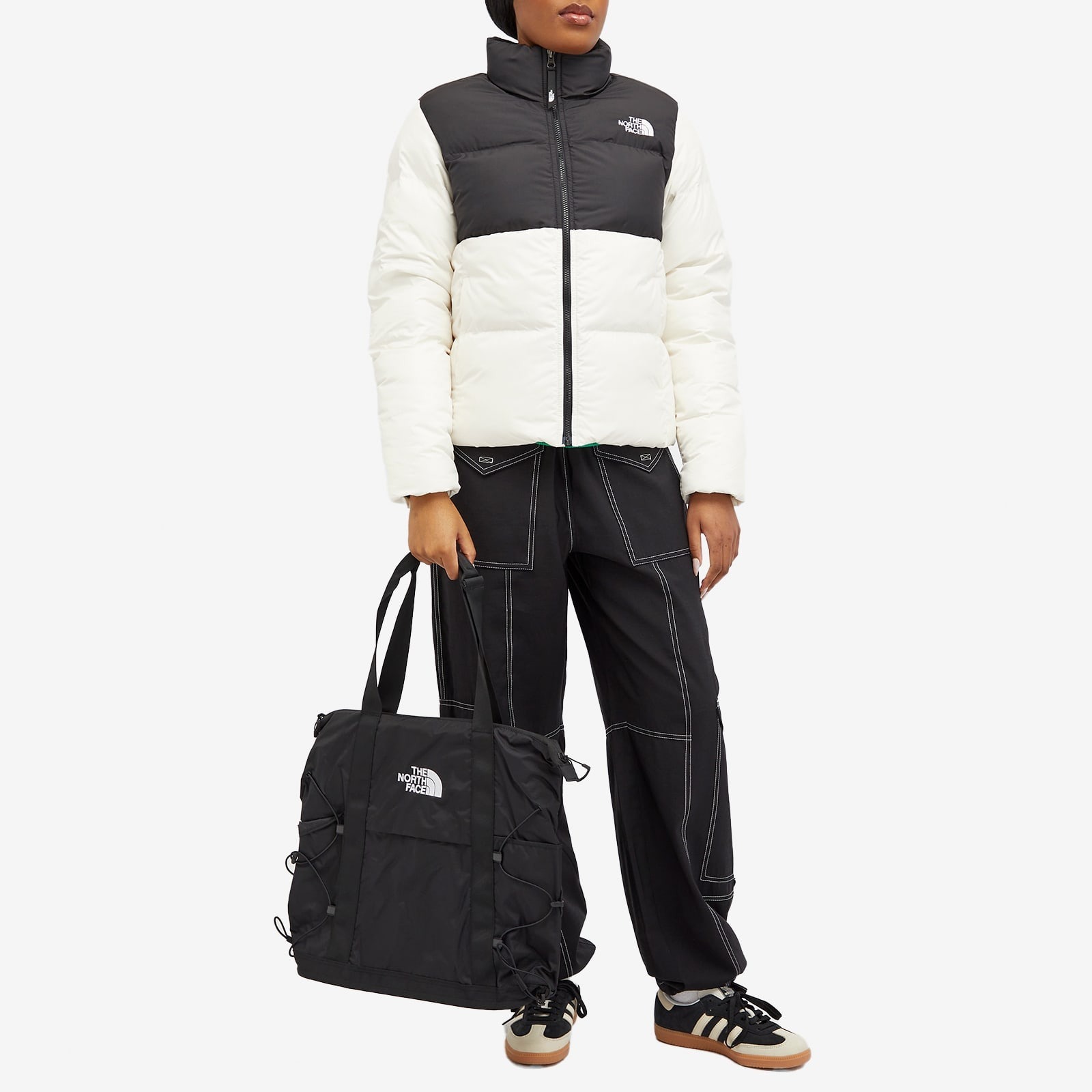 The North Face北面男女款黑色背提兩用托特包｜NF0A52SVKX71