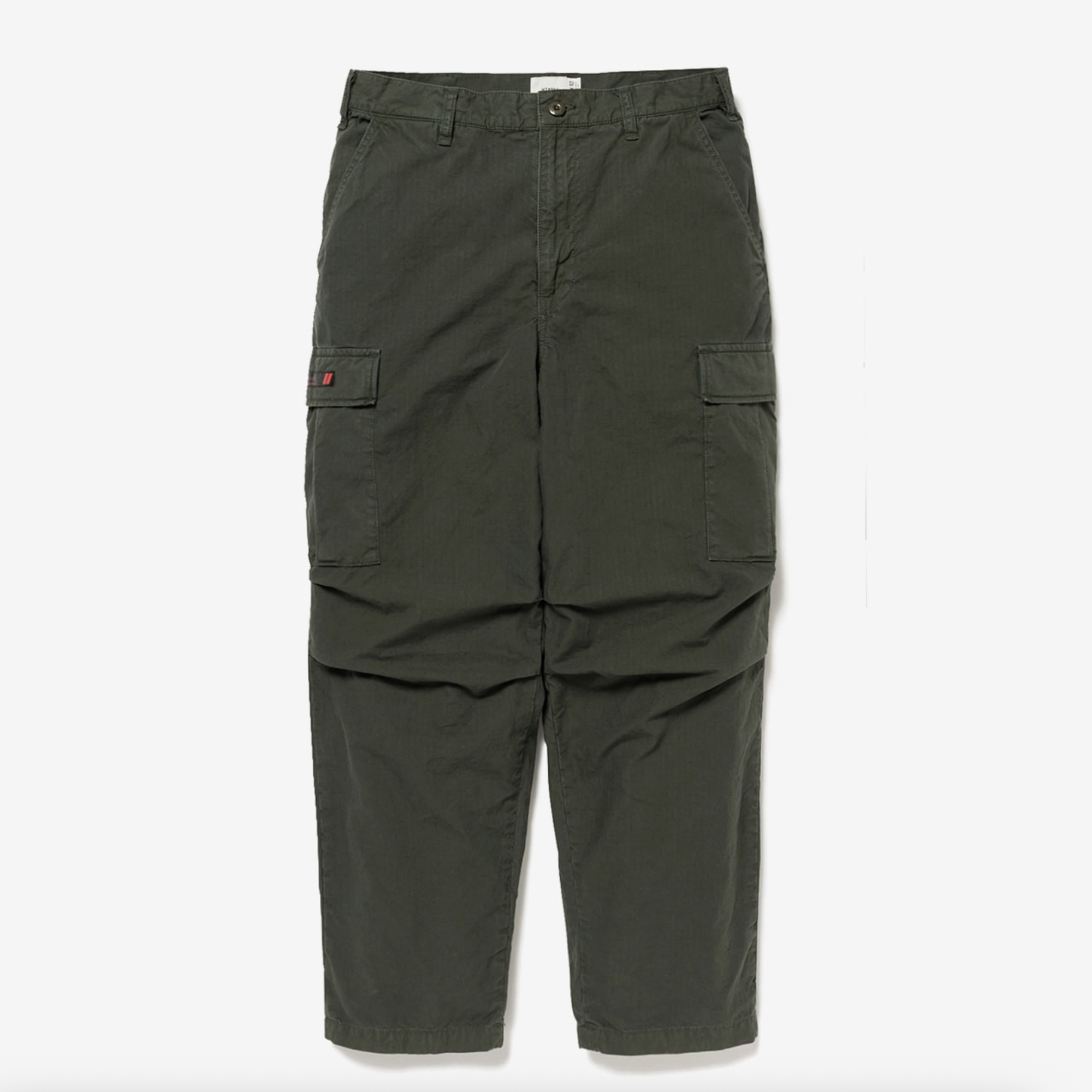 -(B3b04)-WTAPS MILT9601 / TROUSERS / COTTON. RIPSTOP 抗撕裂面料 工裝褲 黑色/綠色-252WVDT-PTM01