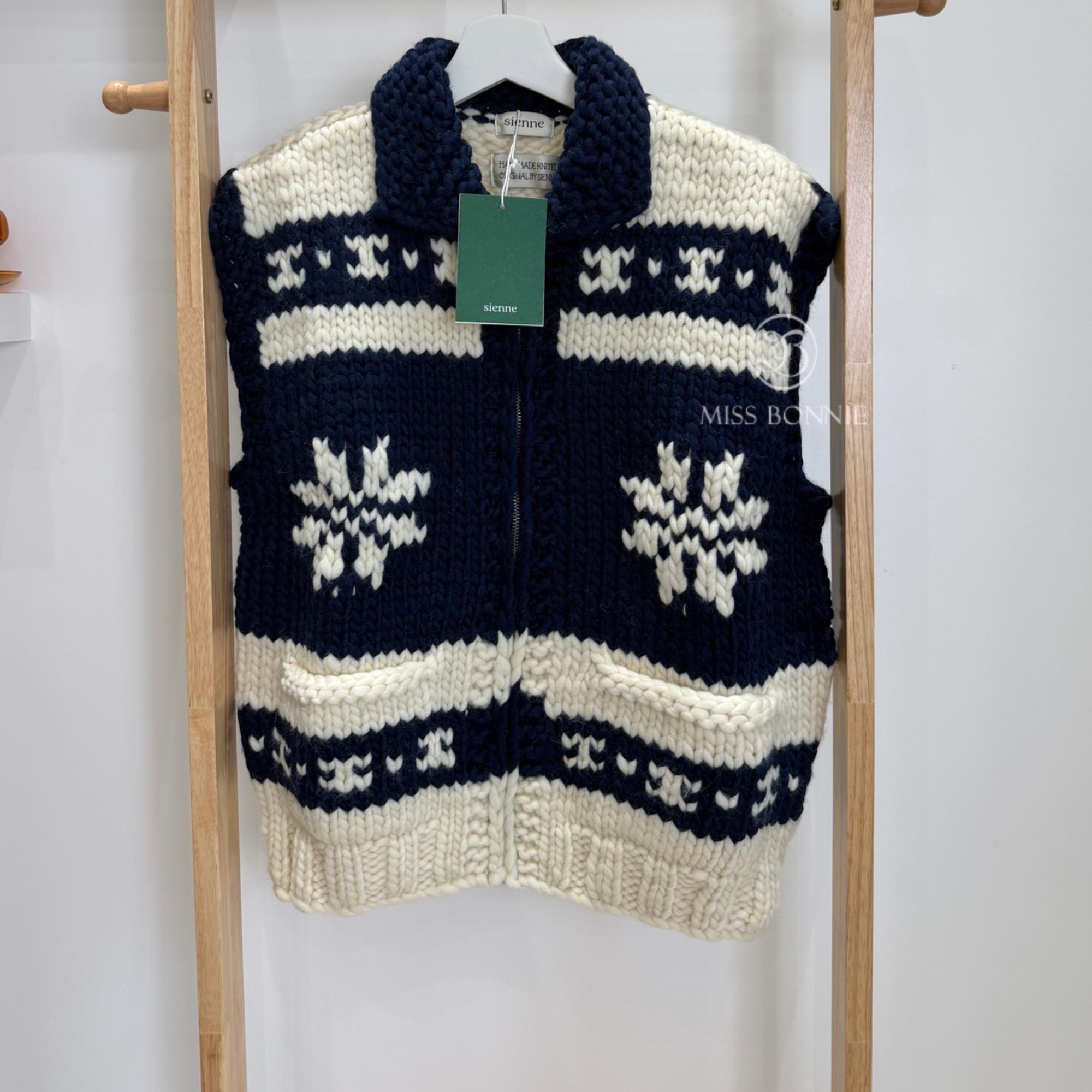 Sienne粗針織小鹿背心